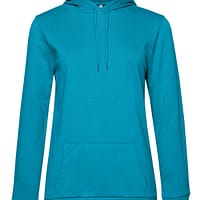 cappuccio donna sgarzata celeste hawai felpa con ricamo