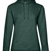 cappuccio donna sgarzata verde scuro melange felpe personalizzate ricamo online