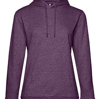 cappuccio donna sgarzata viola melange felpe ricamo