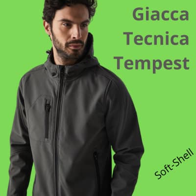 giacca soft-shell tempest ricamata logo personalizzato