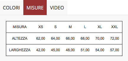 Misure Polo Gold Donna