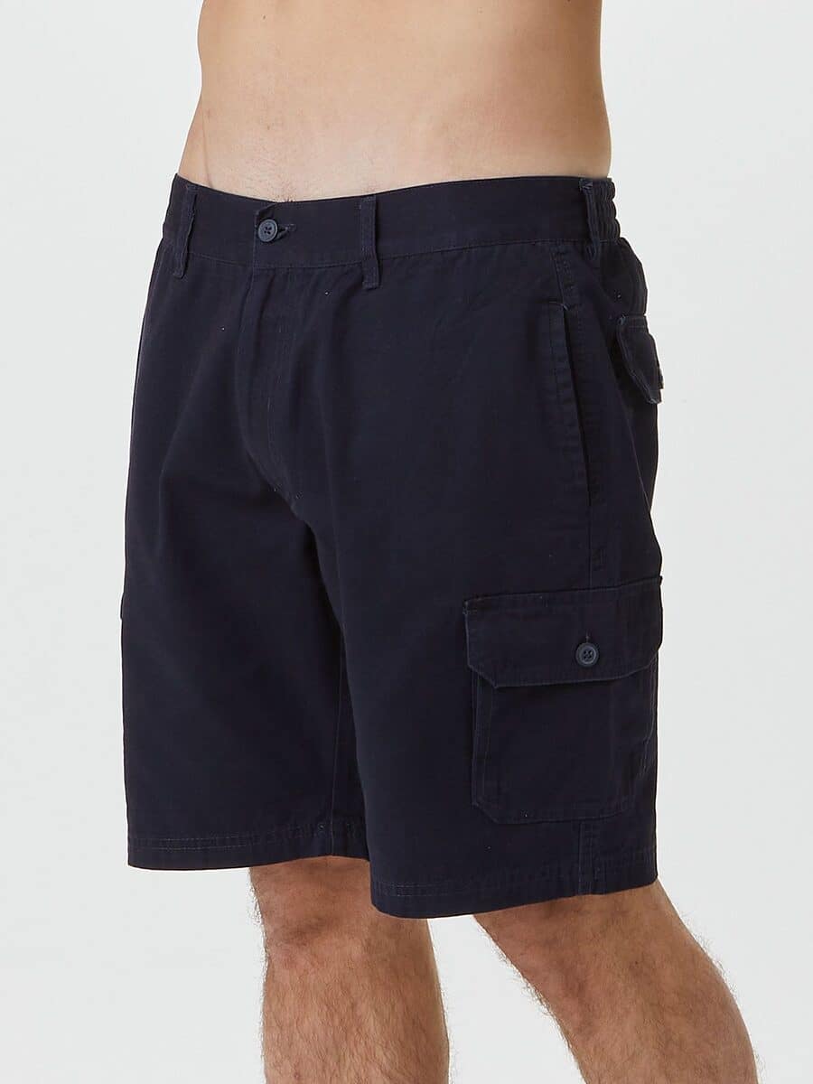 pantaloncino cargo con ricamo
