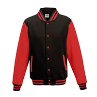 Felpa-College-Nero-Rosso Felpa-Baseball-Nero-Rosso