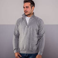 BS330#02 felpa mezza zip ricamata personalizzata logo
