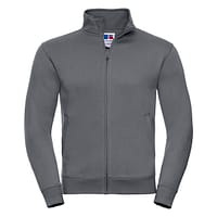 Felpa_cerniera_intera_grigio_convoy fepa jacket ricamata