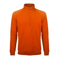 felpa-uomo-mezza-zip-arancio felpa uomo ricamata