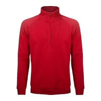 felpa-uomo-mezza-zip-rossa felpa uomo personalizzata