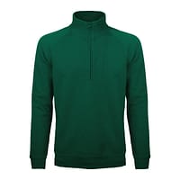 felpa-uomo-mezza-zip-verde-bottiglia felpa uomo personalizzata