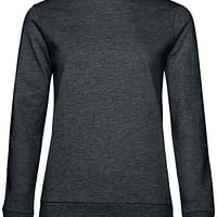 Felpa Girocollo donna grigio scuro melange
