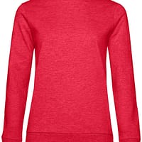 Felpa Girocollo donna rosso melange