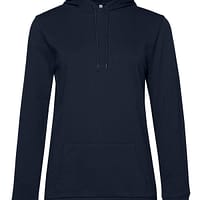 cappuccio donna sgarzata blu navy felpa personalizzata ricamo