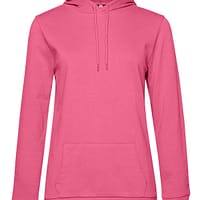 cappuccio donna sgarzata rosa acceso felpa con foto ricamata