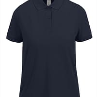 Polo manica corta donna Fly Blu Navy Puro ricami su magliette