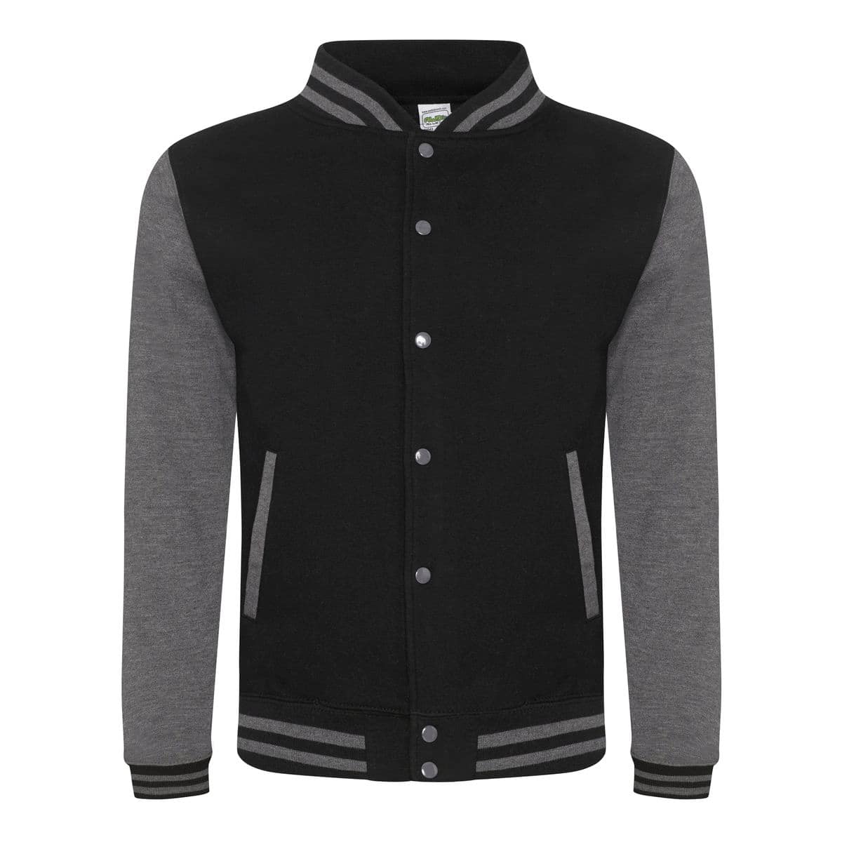 Felpa-Baseball-Nero-Grigio-Scuro