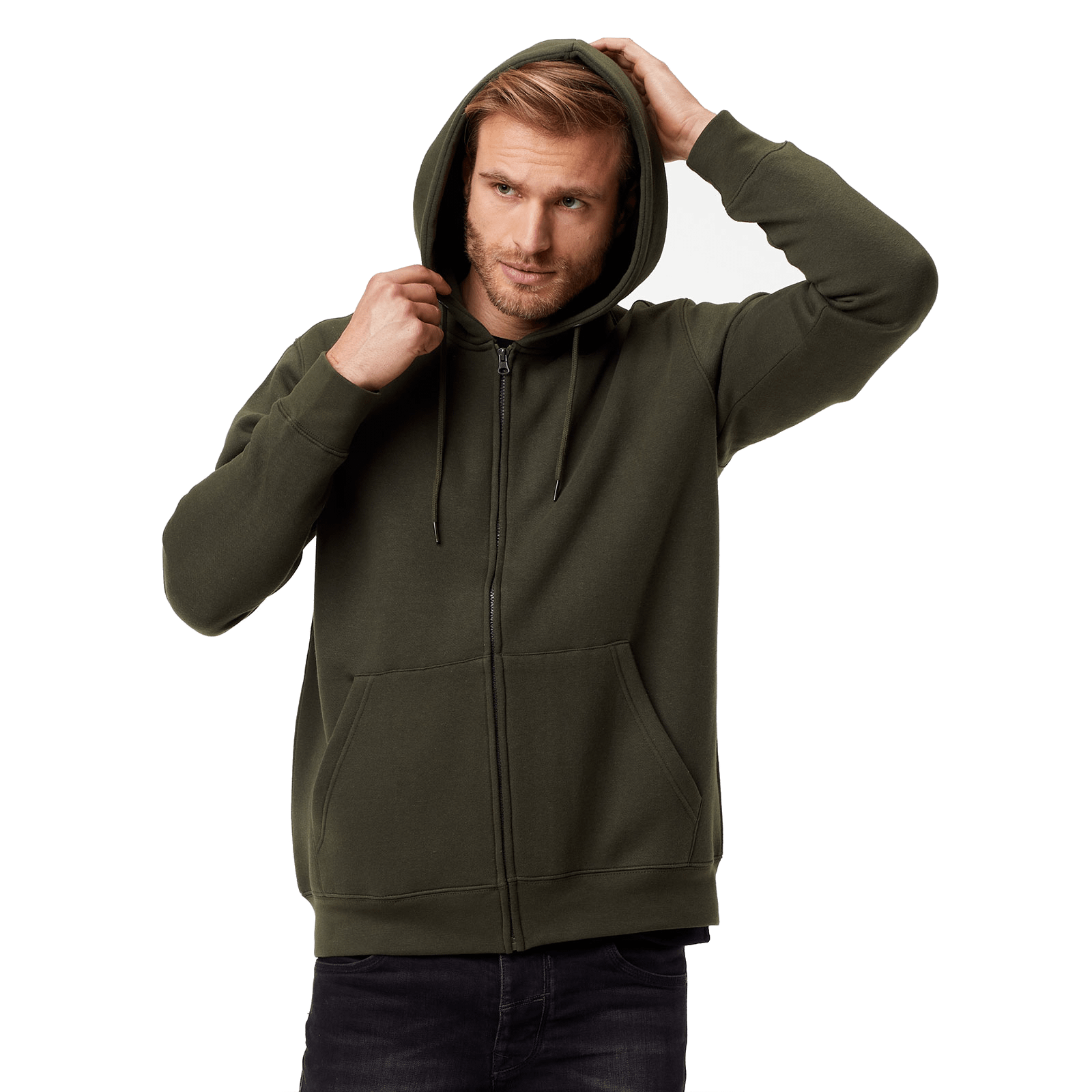 felpa granchio con zip e cappuccio ricamata logo personalizzato
