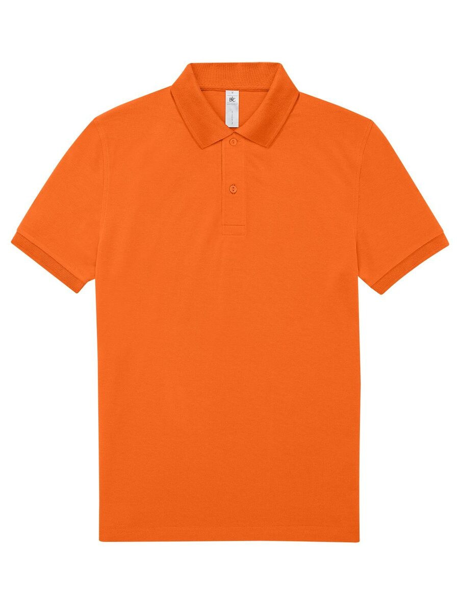 Polo manica corta Optim Arancio Puro ricamo su felpa