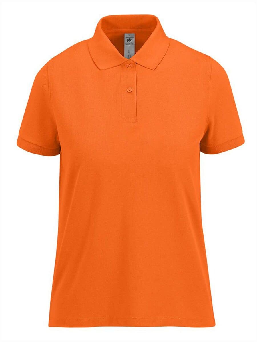 Polo manica corta donna Fly Arancio Puro felpe con stampa dietro
