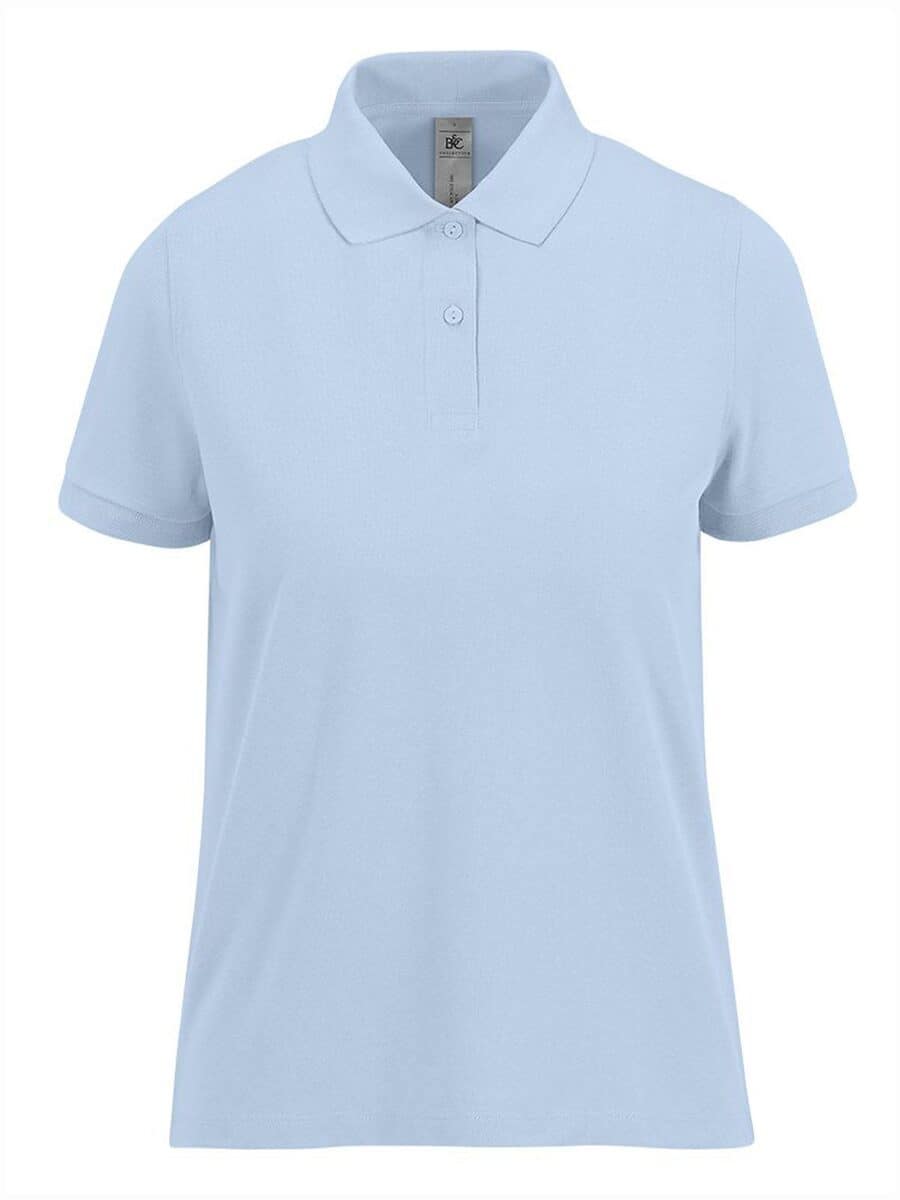 Polo manica corta donna Fly Blu Blush ricamo su magliette